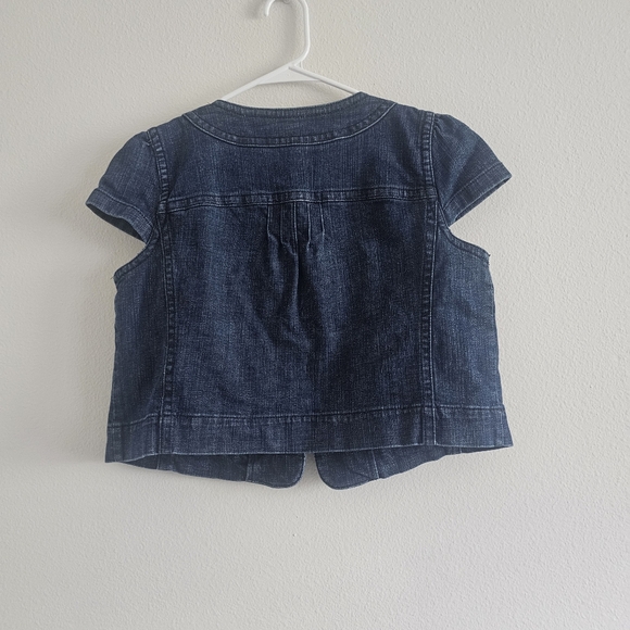 Ann Taylor Loft Denim Cap Sleeve Vest Medium - Picture 3 of 4